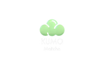 Green cloud logo with text KUMO Matcha, minimalist matcha tea branding
